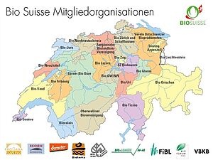 [Translate to Italienisch:] Die 32 Bio Suisse Mitgliedorganisationen.